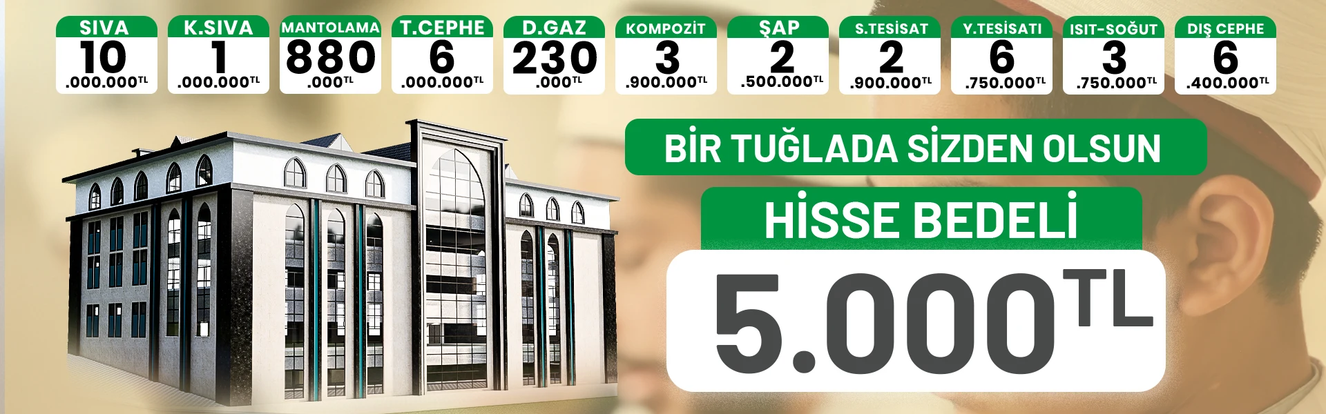 Bir tuğla sizden olsun